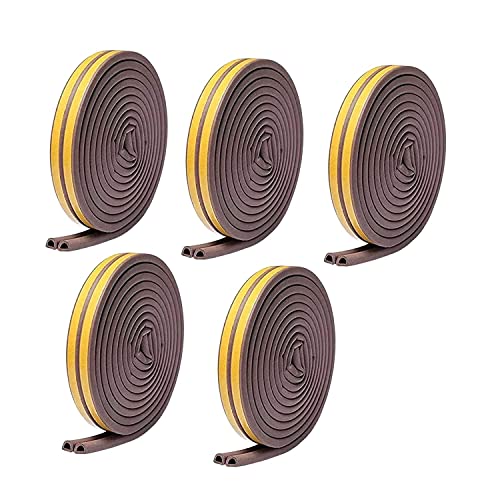 Image of Breewell Window Sealing Strips, Door Sealing Strip for Home, Door soundproofing Self-Adhesive Gap Sealing Tape-Brown, (pack of 5)