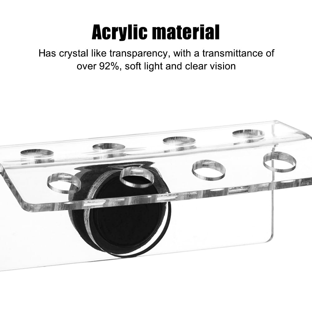 MiOYOOW Coral Frag Rack Bracket, tappo a 4/8 fori, telaio in acrilico con ventosa magnetica per acquari