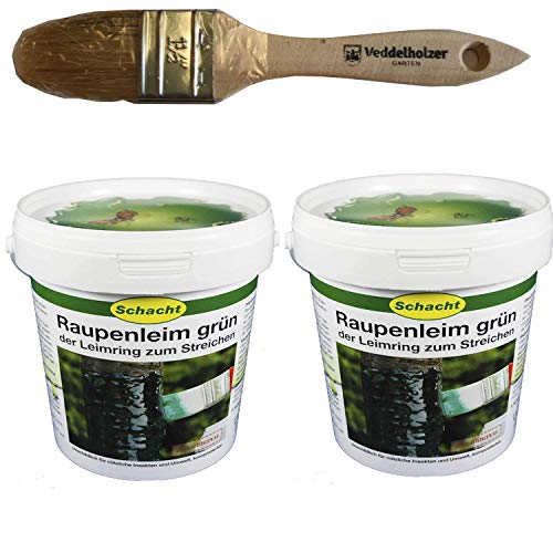 Schacht Raupenleim 2kg Eimer + Veddelholzer Marken-Pinsel 35mm...