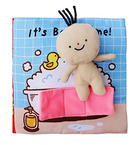 KAKIBLIN Baby Cloth Book, Non-Toxic Fabric Book for baby, Soft Cloth Book First Year, 3D Design Crinkly Book for Baby, Perfect Shower Toys for Babies, Toddlers, Early Learning Educational Toy