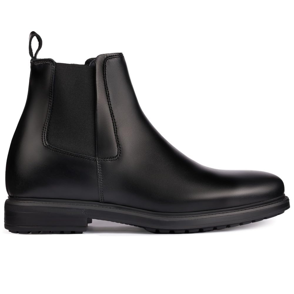 Scarpe da Uomo con Rialzo Aumenta in Modo Invisibile la Tua Altezza Fino a 7 cm. Modello Chelsea