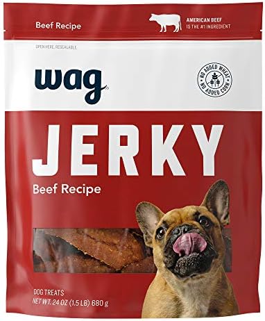 Amazon Brand - Wag Soft & Tender American Jerky Dog Treats – Beef Recipe (24 oz)