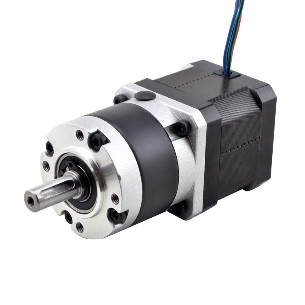 STEPPERONLINE Nema 17 Motor paso a paso L = 39 mm, relación de transmisión 10:1, 30 arcmin Serie MG, caja de cambios planetaria