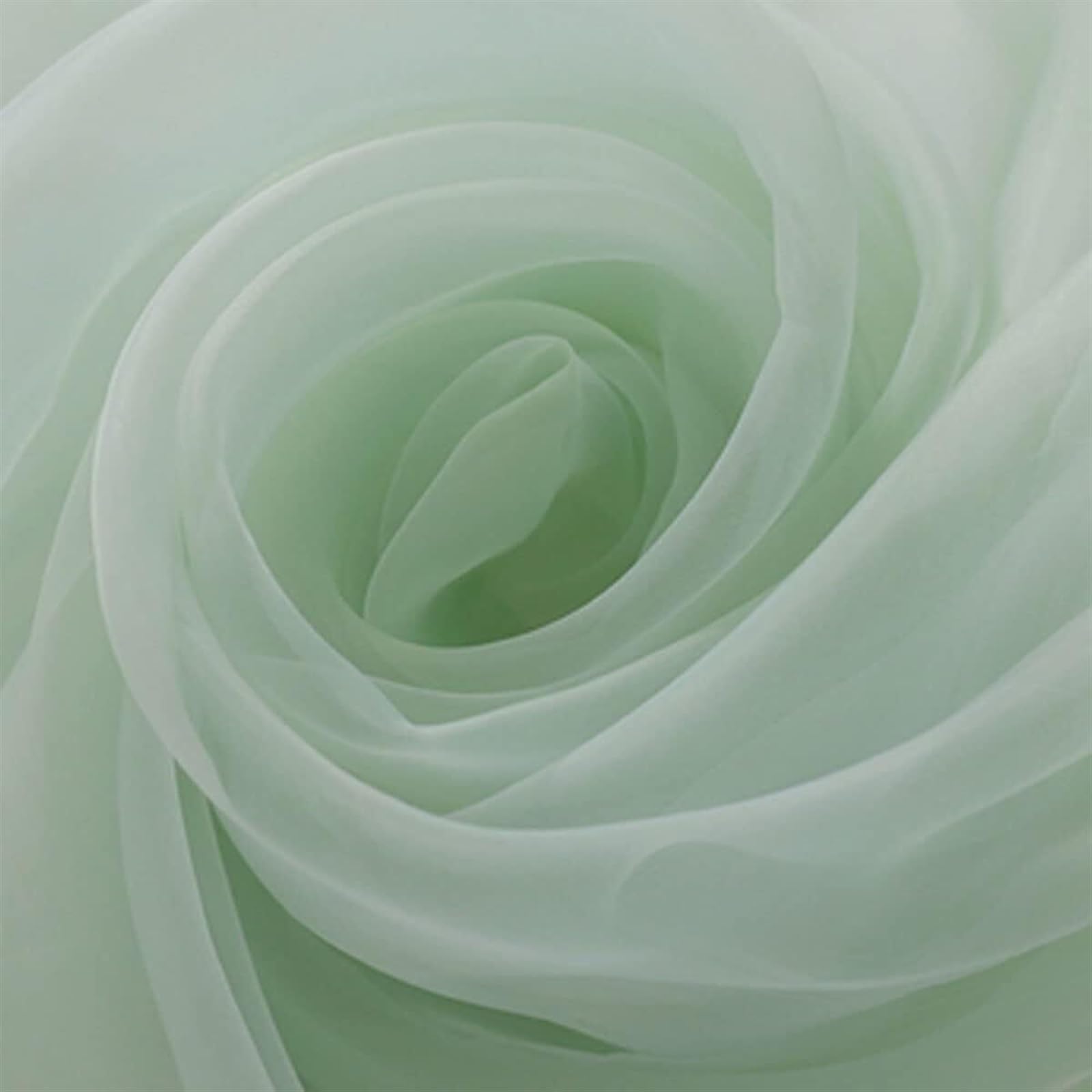 Organza-Stoff, Transparenter Organzastoff for Stuhlhussen for Hochzeiten, Tischläufer, Partydekorationen,(Bean Green)