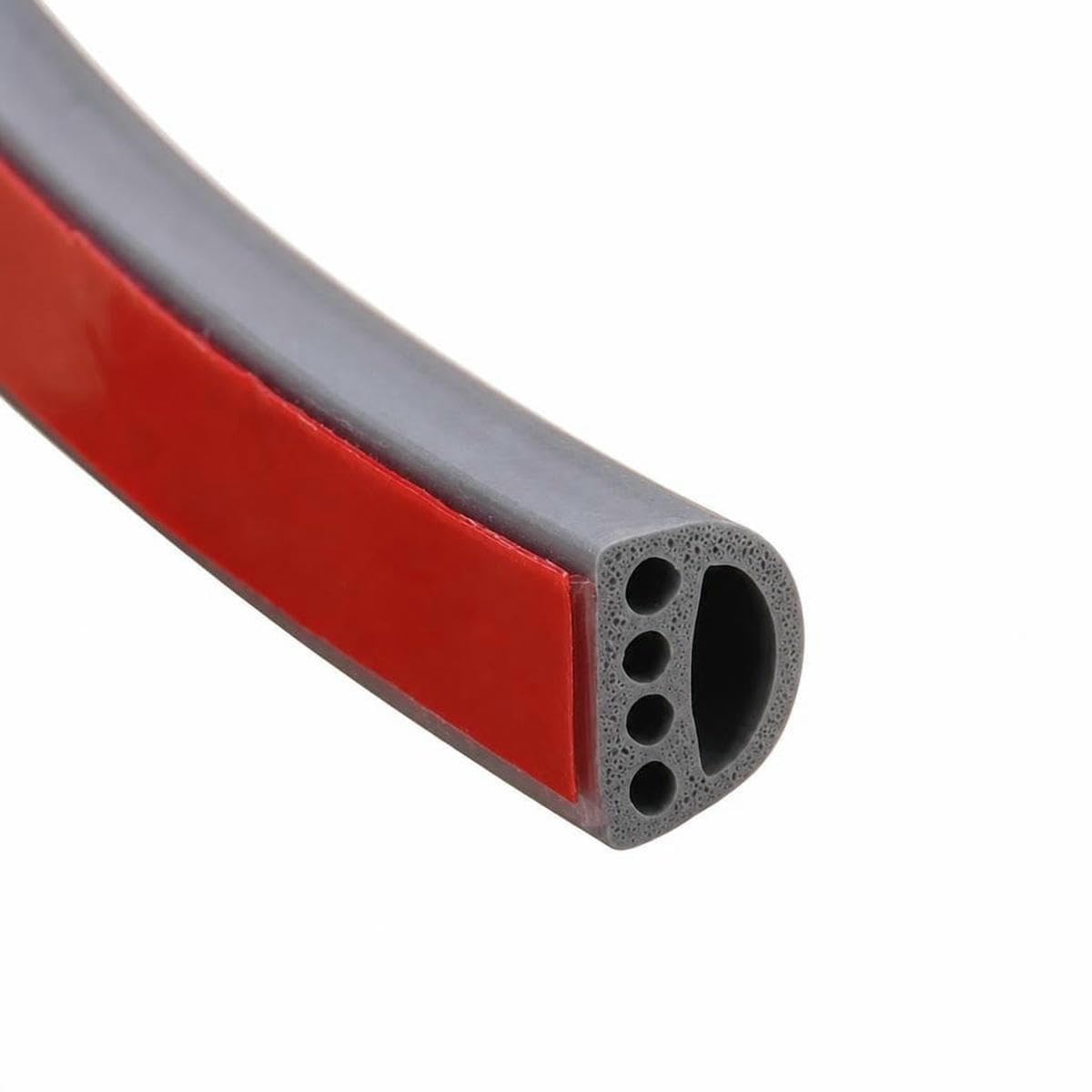 New 6M Silicone Rubber Weather Strip I/E/D Type Seal Strip for Doors Self Adhesive Anti Collision Soundproof Waterproof-9X6mm gray-6M