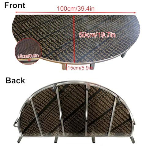 Image of Modular Kids Stage Platform, Semi Circular Portable Stage Platform with Stage Mat and Stage Skirt, Non Slip for Wedding, Speaking and Singing, Loading 1300lbs(Black,100cm /39.4in)
