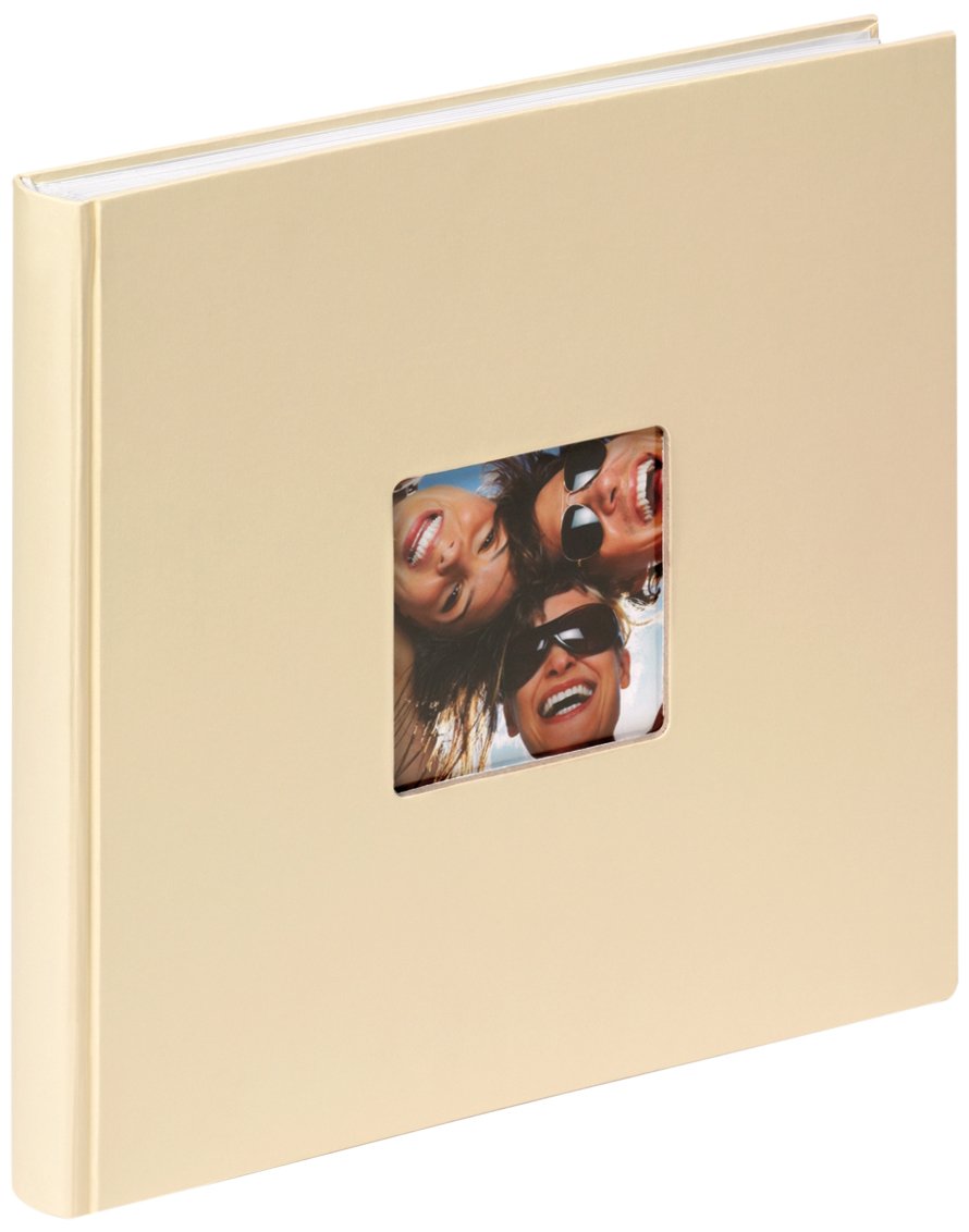 walther design Fotoalbum creme 26 x 25 cm mit Cover-Ausstanzung, Fun FA-205-H