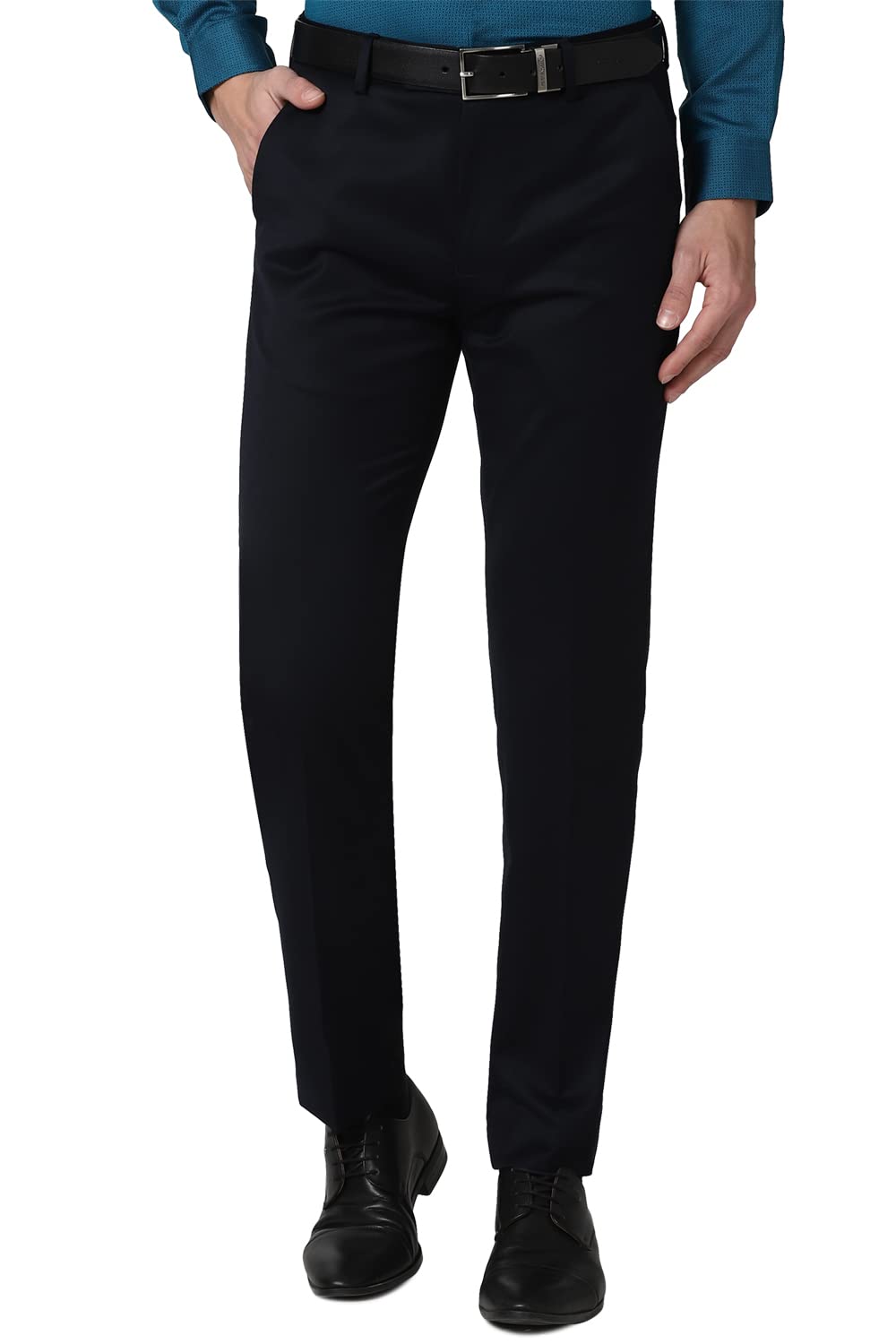 peter england Men's Mid Rise Slim Fit Work Utility Pants-picture-53