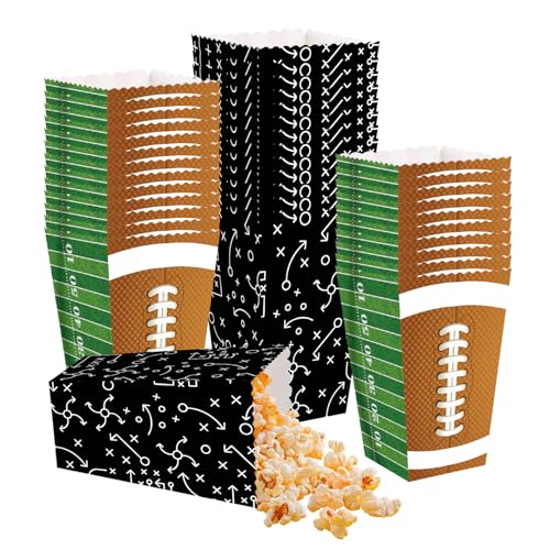 Ertyjikg 24PCS Football Popcorn Boxes - Superbowl...
