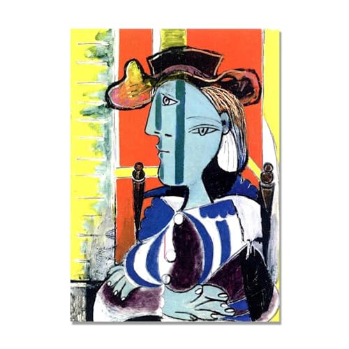 Tableau Picasso Sur Toile Femme assise de 80x112cm pour déco