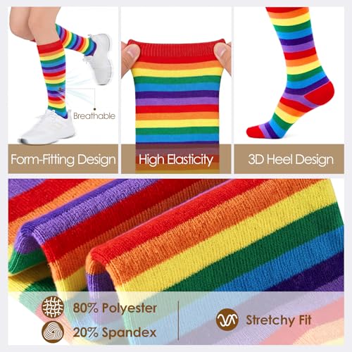 Image of American Trends Women's Knee High Socks, Novelty Holiday Printed Tall Tube Socks, Casual & Party Athletic Sports Stockings
