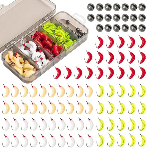 100 señuelos de pesca de agua dulce, 100 unidades de señuelos de pesca de agua salada, juego de señuelos de pesca simulados, señuelos de pesca y señuelos artificiales, juego de señuelos de pesca de