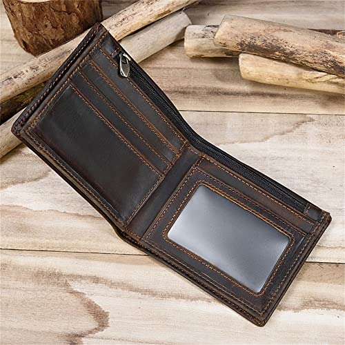 Two-fold Wallet Wallet Retro Zipper Coin Purse Casual Business Men's Multi-Card Wallet2