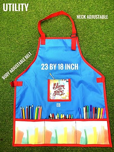 Image of Echo Boomers Multipurpose Teens Waterpoof Washable Apron with 4 pockets for Cooking, Art Painting and School (7 to 14 yrs- 23x18)