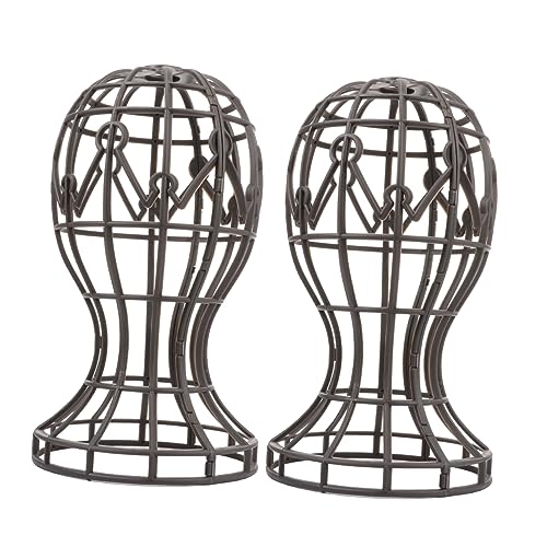 MUCKLILY 2Pcs Wig Head Stand Holder for Display and Styling Durable Mannequin for Home Salon Use for Wigs Hats and Headdresses