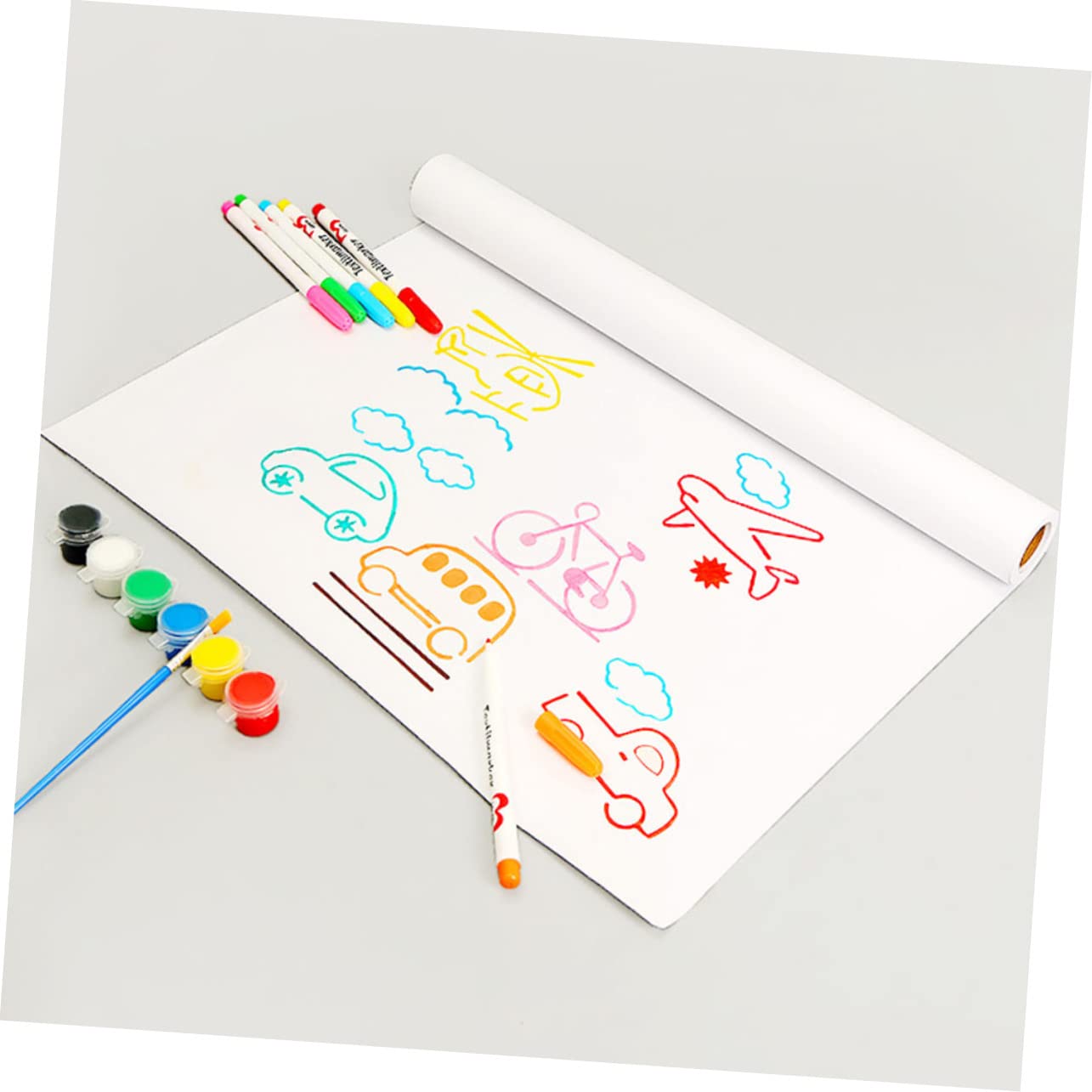 DIYEAH Painting Paper Rolls 3 Pack of DIY Paper Rolls for Boys and Girls Art Craft Table