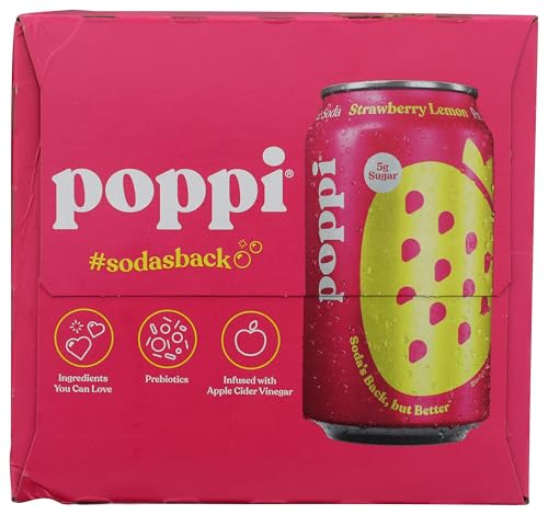 Poppi Strawberry Lemon Prebiotic Soda 4 pack - image 3