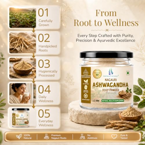 Image of Ashwagandha Powder 100g | Pure Ashwagandha Root Powder | No Additives, No Preservatives | Supports Stress Relief, Energy, Stamina & Daily Wellness