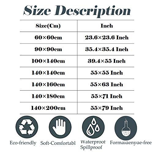 Morbuy Tovaglia Rettangolare Idrorepellente, 3D