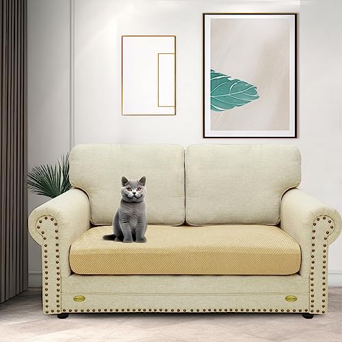CHELZEN Super Stretch Sofa Seat Cushion Cover, Fitted Sofa Cushion Slipcovers, Soft Couch Cushion Covers - Image 2