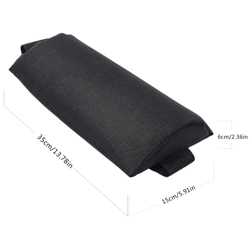 Liegestuhlkissen, Kopfstütze für Liegestuhl, Sonnenliege, Kissen, bequem, ergonomisches Kissen, abnehmbar, für Strandklappstuhl, 2 Stück, Schwarz