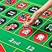 Poen Roulette Mat Tabletop Felt Layout Set Rubber Roulette Wheel Table Cover Craps Mat with Win Marker Storage Bag for Casino Games Christmas Parties Home Entertainment Night(Green,70 x 35 Inch)