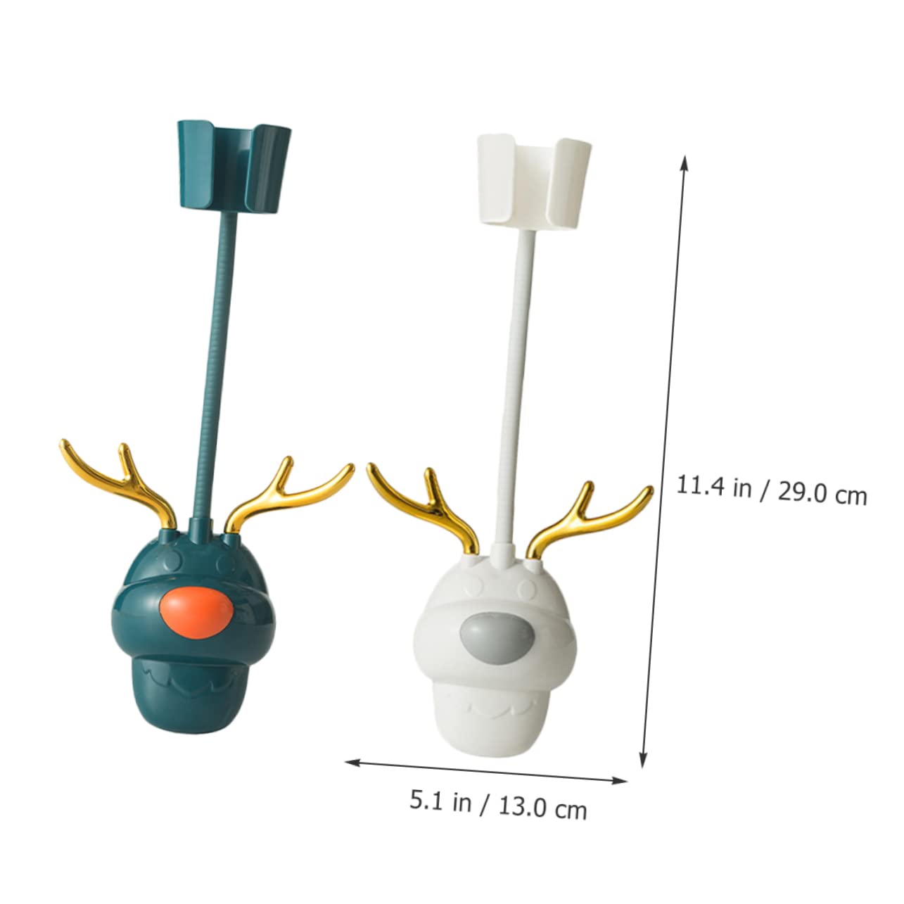 Ipetboom Cute Deer Multi Functional No Drill Adjustable Wall Mounted Hair Dryer Holder Rack for Bathroom Organization and Storage