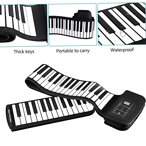 clavier électronique,HUIOP Piano Portable Piano 88 touches en silicone Rouleau flexible Up Clavier Pliable main-rouler avec batterie pédale de sustain,touche de piano,clavier électronique - Les Beatles, Paul McCartney, John Lennon, RIngo Starr, George Harrison clavier électronique,HUIOP Piano Portable Piano 88 touches en silicone Rouleau flexible Up Clavier Pliable main-rouler avec batterie pédale de sustain,touche de piano,clavier électronique – Image 4
