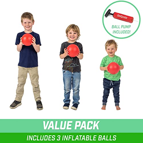 Image of GoSports 6 Inch Replacement Balls for Little Tikes, Tot Shot, and Other Children's Basketball Hoops - Soft 3 Pack Toddler Basketballs with Pump