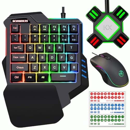 Amazon | 片手キーボード マウス コンバーター セット switch対応