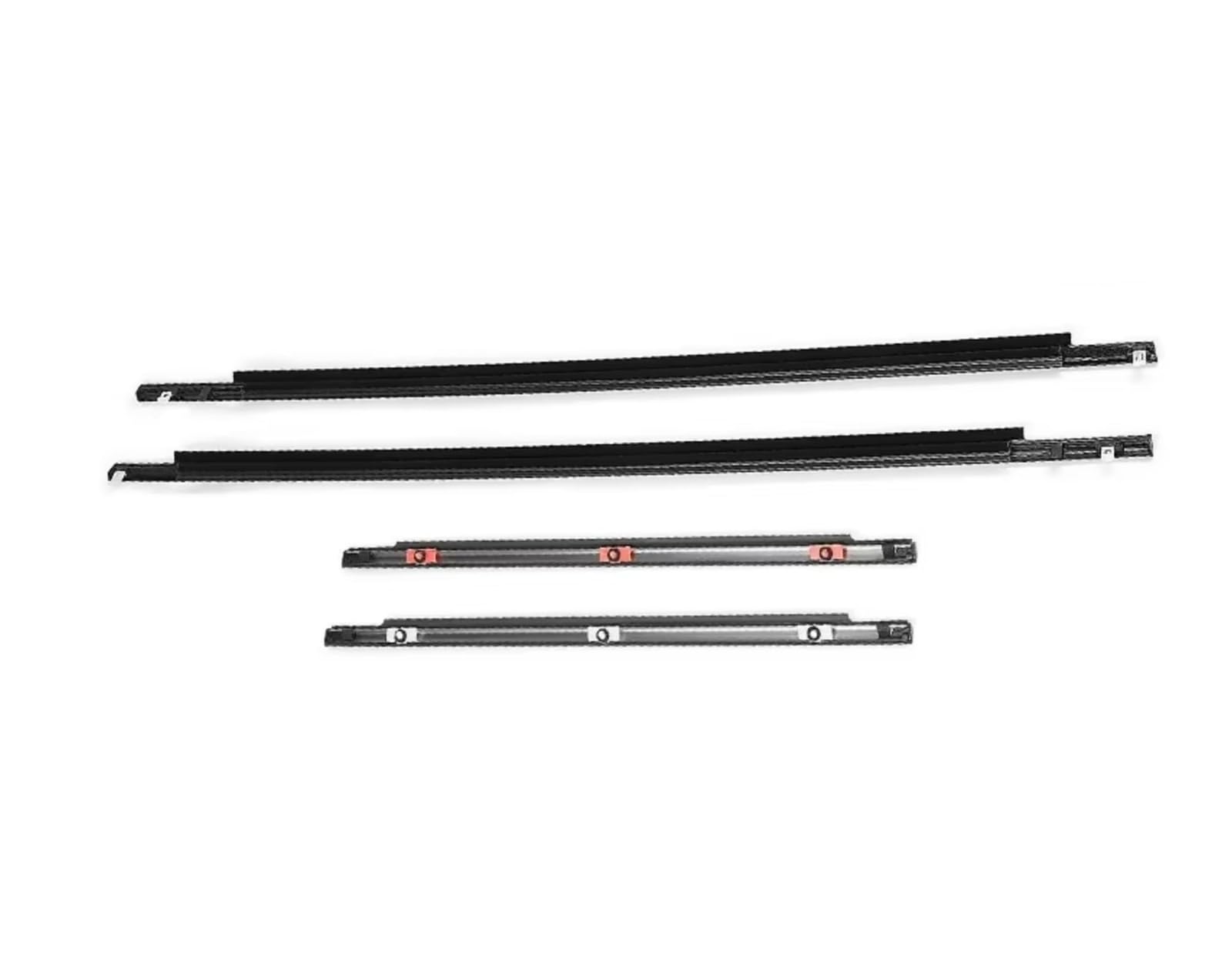 Pbqenxb One Color For Toyota For Fj For Cruiser 2007-2014 Front & Rear Black Side Door Outer Glass Moulding Trim Seal 4 X Window Weatherstrip Outer Window Weatherstrip