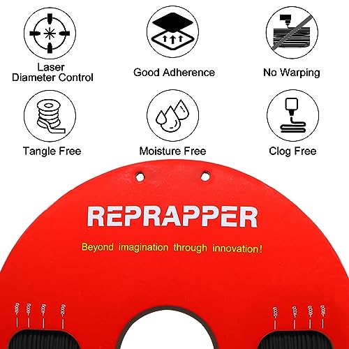 Image of Reprapper Black TPU Filament, 95A Shore Hardness 1kg TPU 1.75mm 3D Printer Filament, Good Layer Bonding Performance Flexible & Soft Filament for 3D Printer (± 0.03mm) 2.2lb, Black