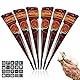 ElevaPulse 6x Henna Braun Sommersprossen Kegel mit 20 Tattoo Schablonen - Natürliche Henna Farbe für Körperkunst und Temporäre Sommersprossen