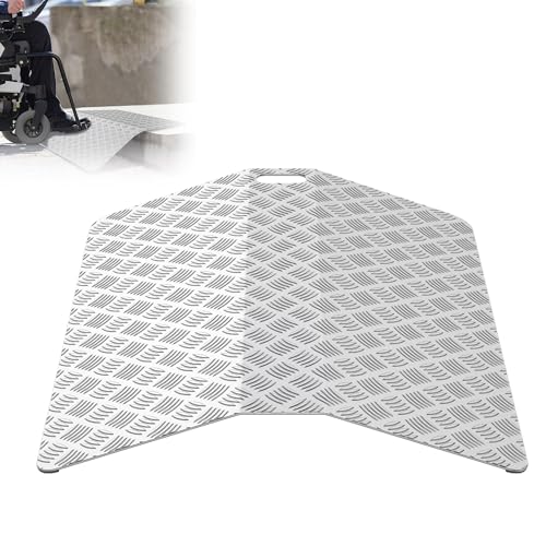XMTECH Rampe de seuil en aluminium pour fauteuil roulant - Rampe de pont - Rampe de seuil de porte - Charge maximale : 270 kg - Longueur : 60 cm