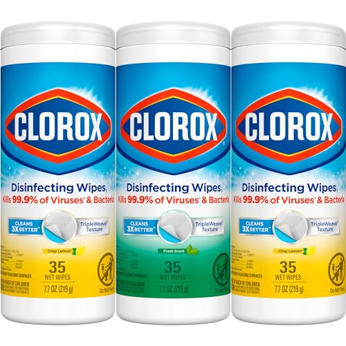 Clorox® Disinfecting Wipes, 35 Wipes Per Tub, Pack Of 3 Tubs