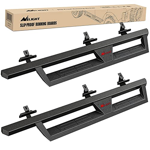 Image of Nilight Running Boards for 2021 2022 2023 2024 2025 2026 Ford Bronco 4 Door Dual-Stage Textured Black Powder Coated Slip-Proof Side Step Nerf Bars