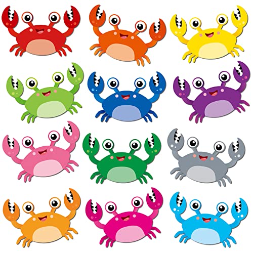 Xuhal 12 Pcs Crab Cruise Door Decoration Large Cruise Door Magnets Funny Fridge Magnetic Sea Navigation Stickers Decorations for DIY Summer Carnival Refrigerator Car Garage