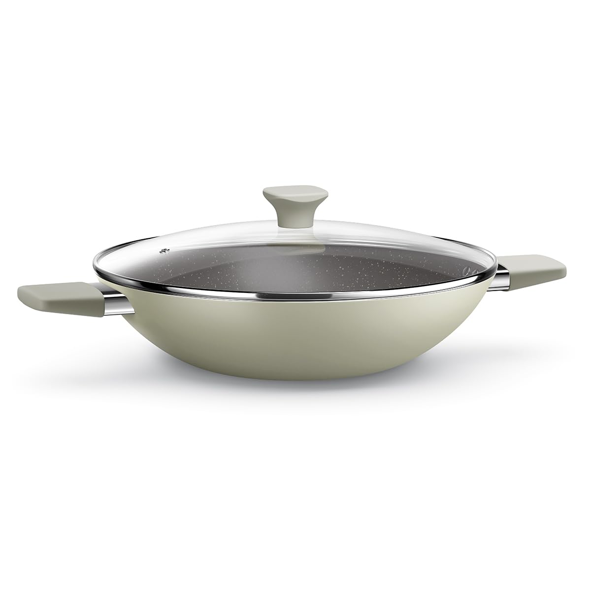 Euro Home - Frigideira Wok com Alça e Tampa de Vidro 28 cm com Antiaderente Intense Fendi