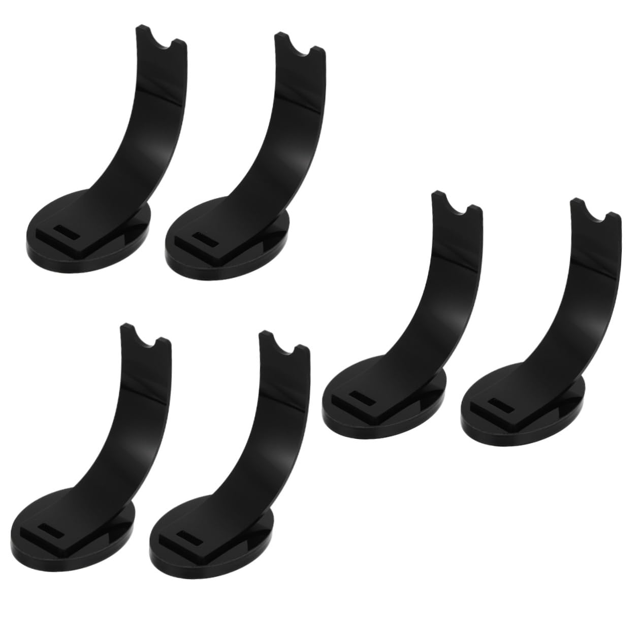 TEHAUX 6piezas Soporte De Maquillaje Acrílico Negro Para Lápices y Pinceles Organizador De Escritorio Estante Vertical Para Almacenamiento De Cosméticos y Accesorios De Belleza