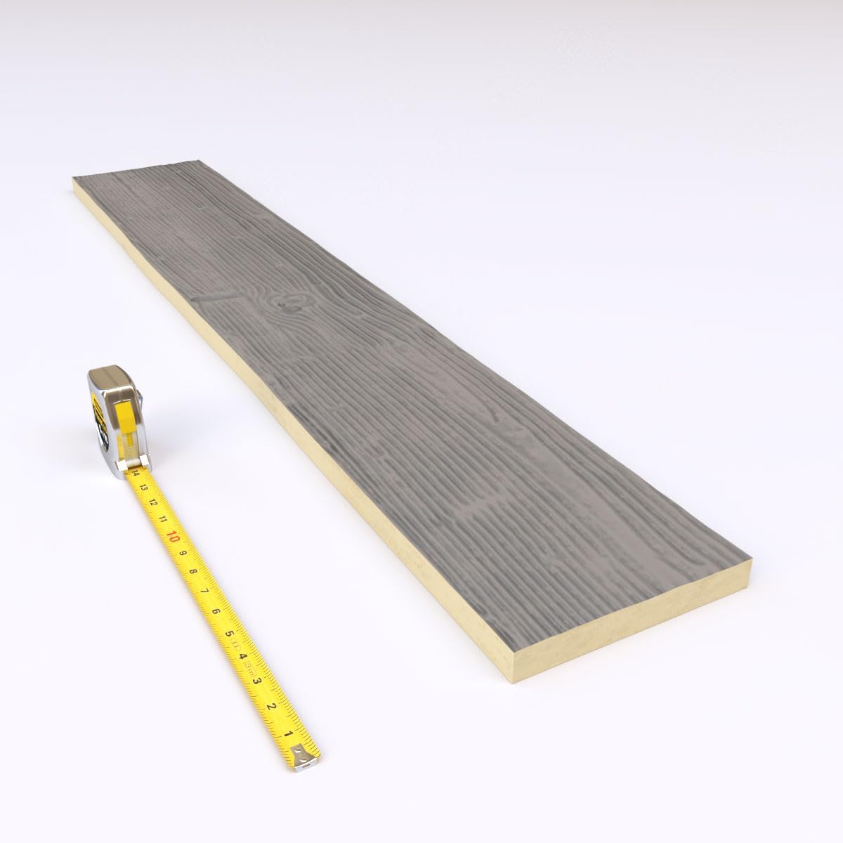 Ekena Millwork BMSDS1C0100X010X072SE 1-Sided Sandblasted Endurathane Plank Faux Wood Beams, 6-in. L, Seashell