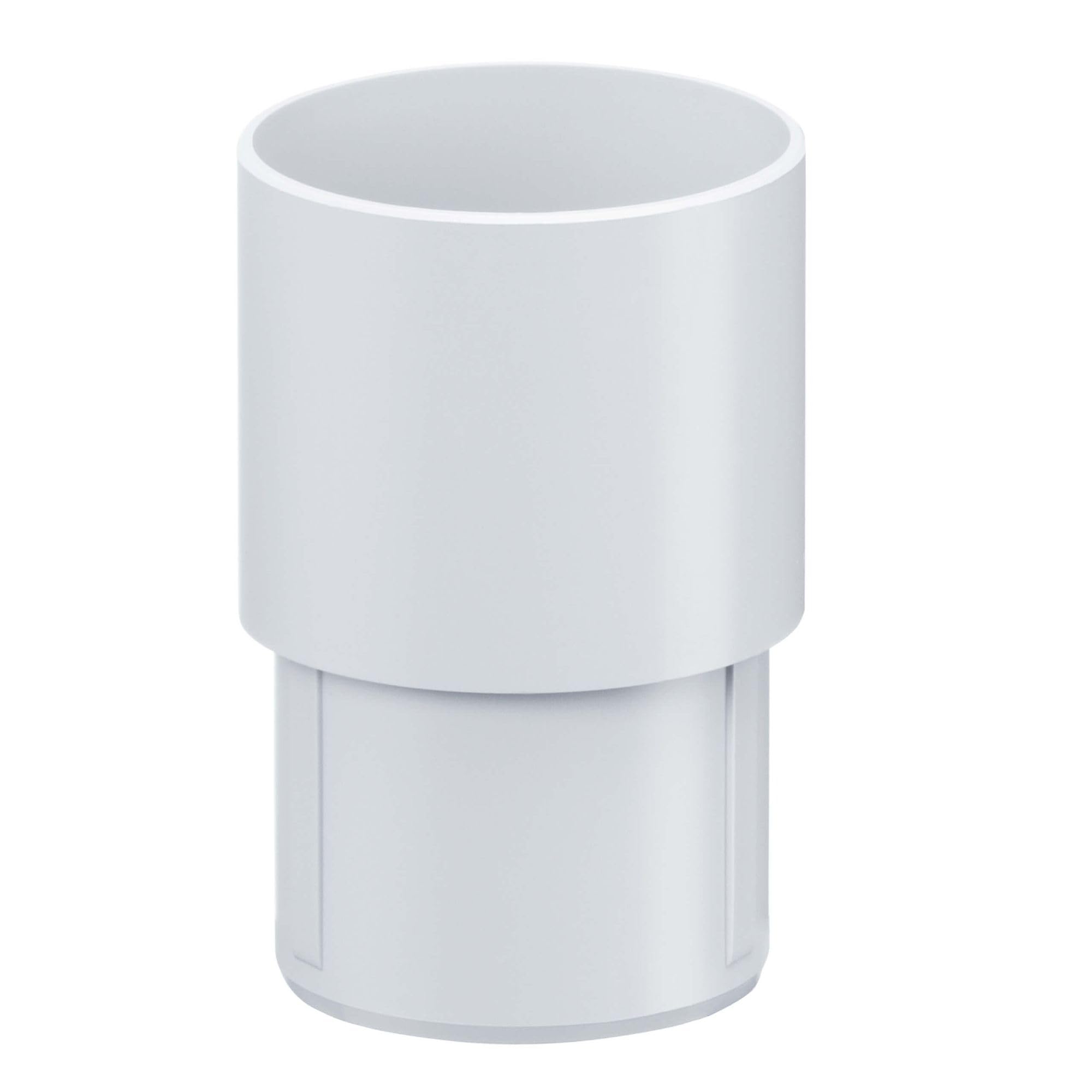 INEFA Downpipe Connector, PVC 75mm White Downpipe Connector, Gutter Accessories, Simple Push-fit Installation, Made in Germany