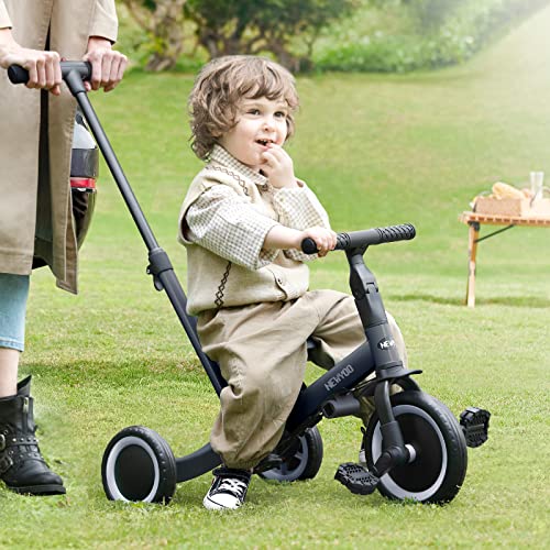 Newyoo TR007 Toddler Bike/Bicycle, Tricycle/Trike W Push Handle For 1-3 Year Old, Gifts For Boy'S/Girl'S Birthday, Convertible 5 In 1 Baby Balance Bike thumb #6