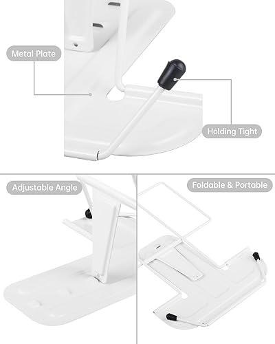 Miniatura 17 de Honagu Adjustable Reading Rest - Book Holder, Documents Stand, Sturdy Typing Stand for Recipes, Textbooks, Tablet, Music Books (Navy Blue)