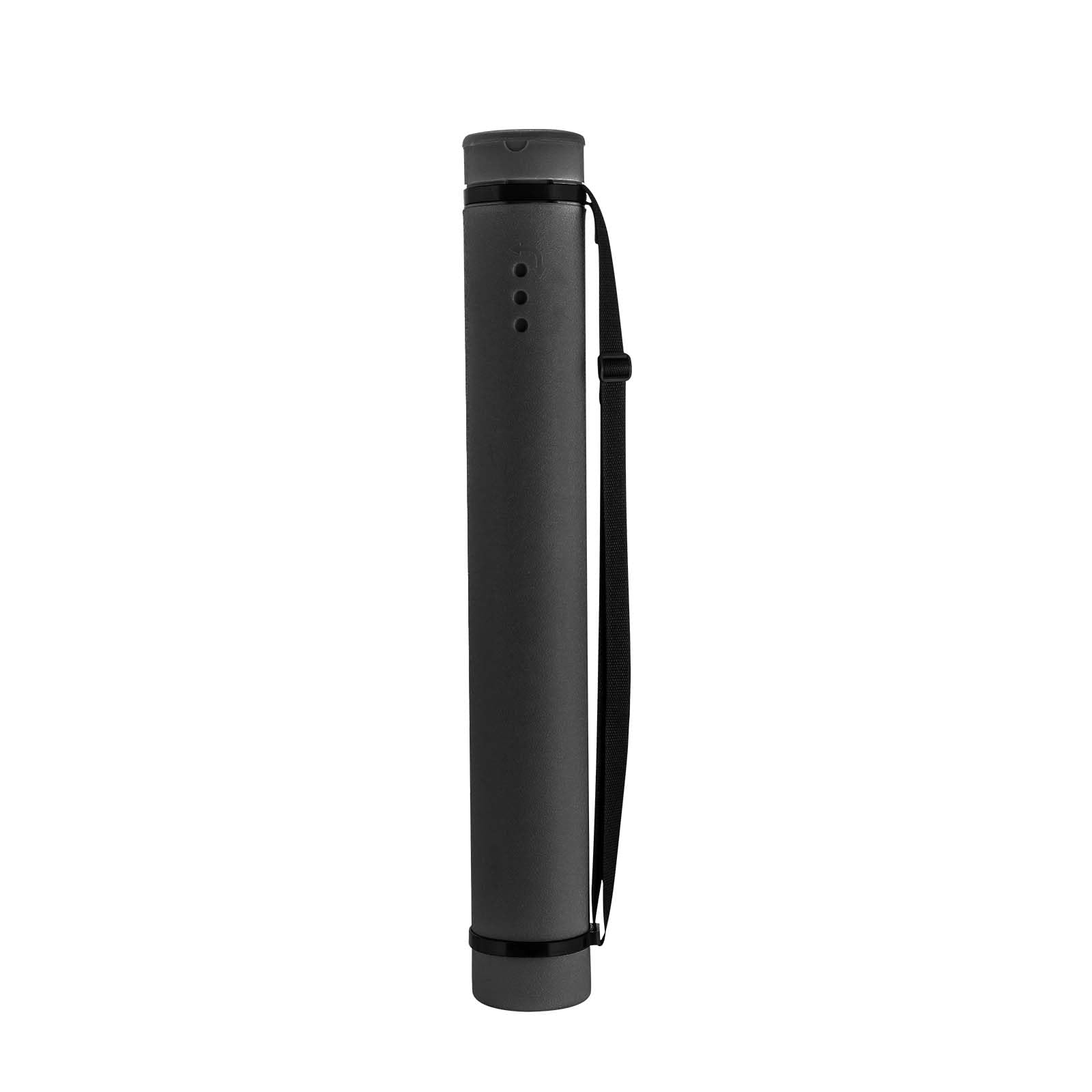 COOZEE Black Poster Tube, 63 to 101cm Extendable Poster Storage Holder Tube with Carrying Strap, Poster Carrying Case for Blueprints, Scrolls, Maps and Architect Papers