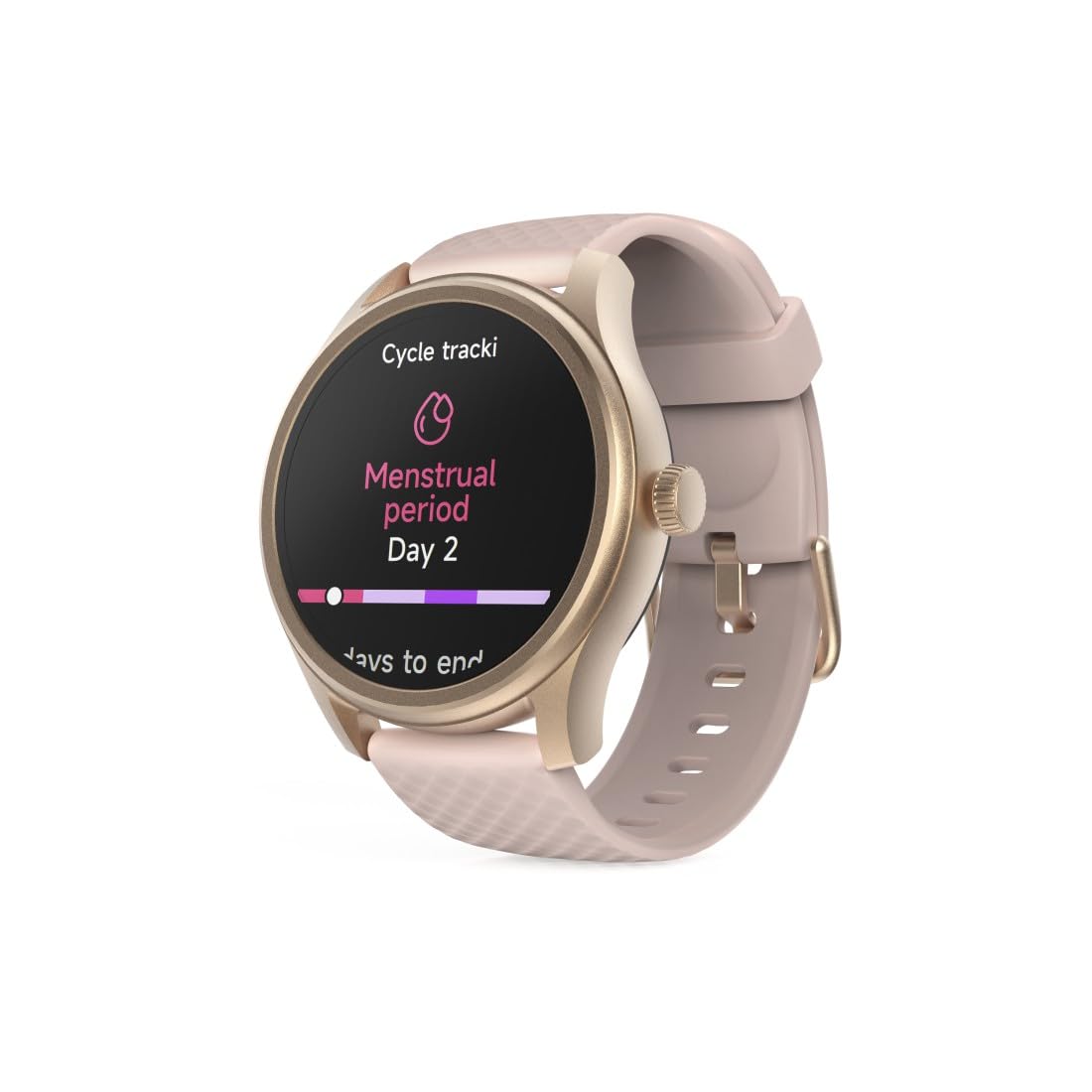 Hama Smartwatch (Farbdisplay 1,38“, Telefonfunktion, Whatsapp, E-Mails etc., Sprachassistent, Wasserschutz IP68, Schlafmonitor, 100 Sportarten + Herzfrequenz, Blutsauerstoff, Kalorien etc.) rosé