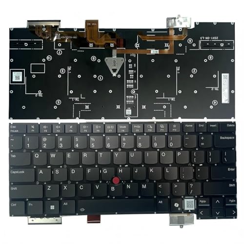 Clavier de rechange US ThinkPad X1 Carbon Gen 13 noir rétroéclairé GinTai
