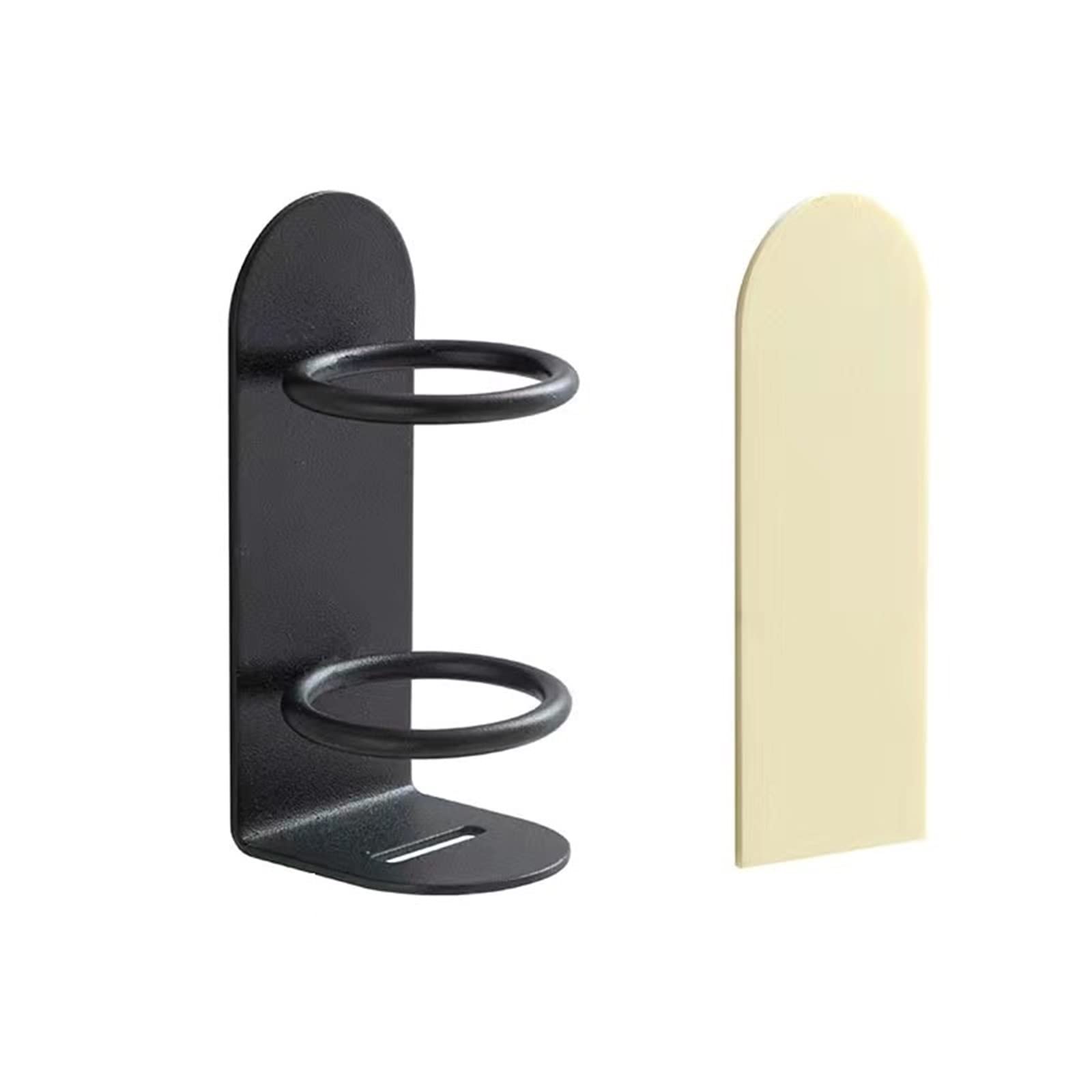 JINGYAN Toothbrush Holders Iron Electric Toothbrush Holder Bathroom Toothpaste Shaver Storage Rack Wall Mount Shelf(Schwarz)