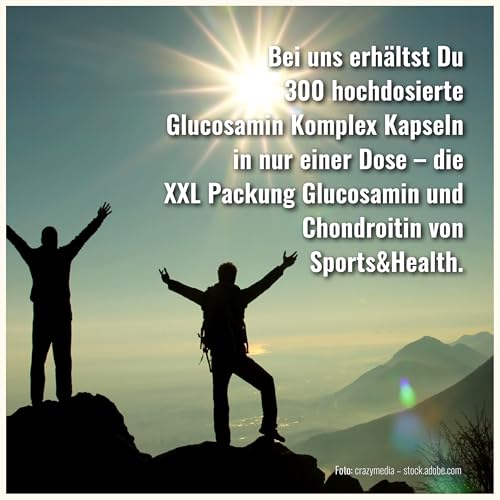 Glucosamin Chondroitin Komplex Kapseln - 300 Stück 1000 mg 5 Monate Vorrat – Ansicht 6
