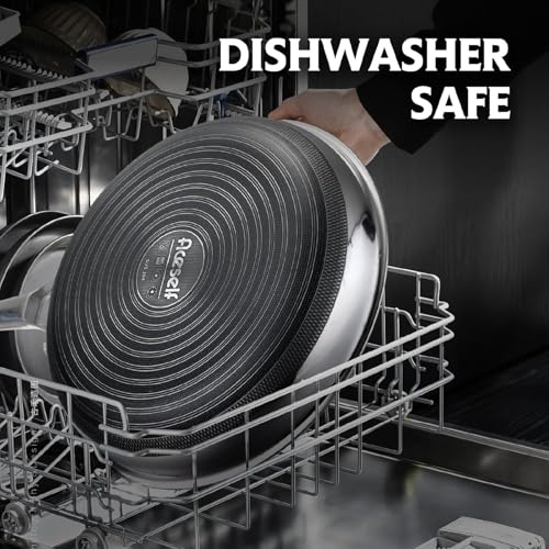 Ligtspce AS10IN-2.0 Non Stick Frying Pans, 12 Inch Hybrid Frying Pans Nonstick,Non Stick Stainless Steel Skillets thumb #4