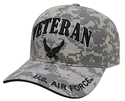 US Armed Forces Embroidered Military Baseball Cap Hat (Air Force Veteran Universal)